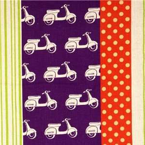   echino canvas designer fabric scooter Vespa purple