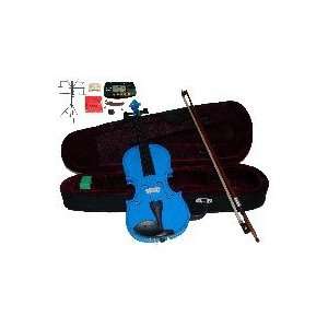 Merano 15 Blue Viola with Case and Bow+Extra Set of String, Extra 