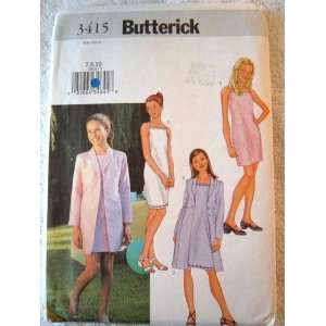  GIRLS JACKET & DRESS SIZE 7 8 10 BUTTERICK SEWING PATTERN 