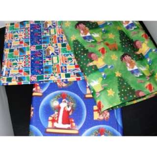 African American Christmas Gift Wrap (Giftwrap) Wrapping Paper Santa 